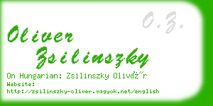oliver zsilinszky business card